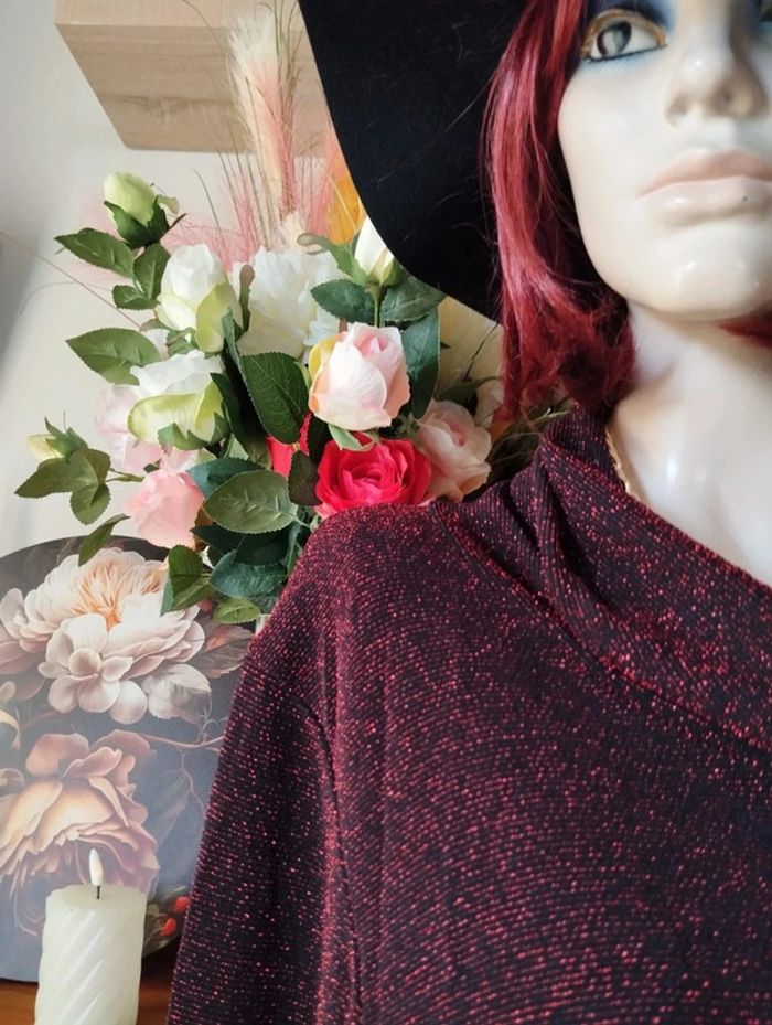 🌹Blouse Scintillante Col Bénitier Vernal Paris T38/40🌹 - photo numéro 4
