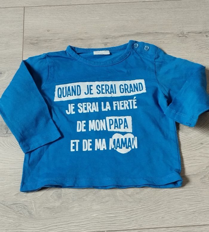 T-shirt ML garçon 12 mois