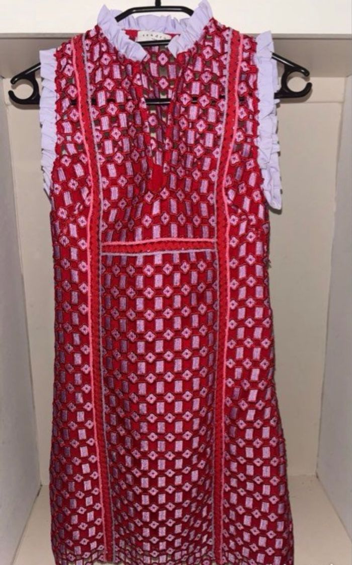 ROBE CHIC SANDRO ROUGE Neuve 350€ PRIX MAGASIN - photo numéro 4