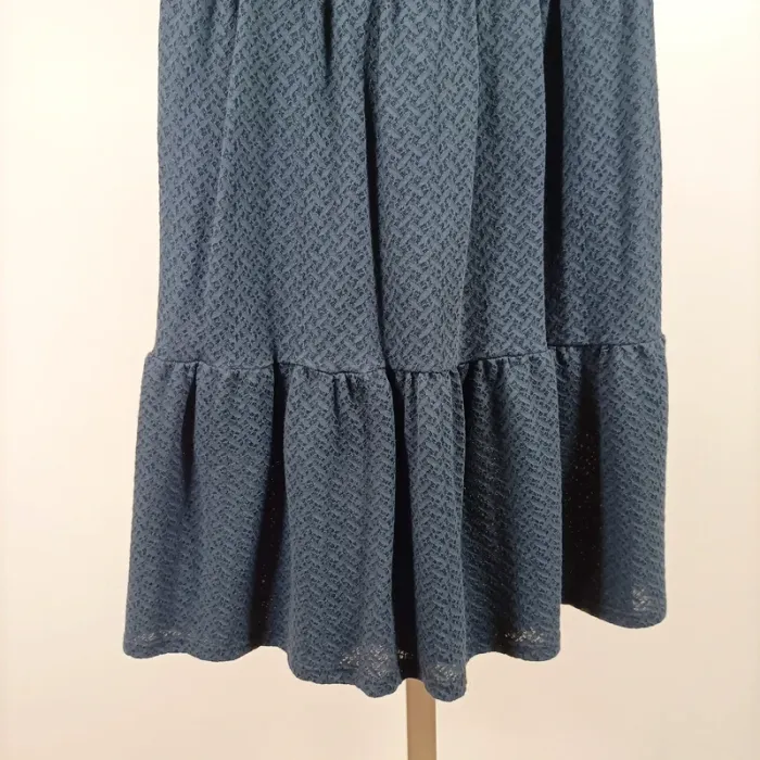 Robe bleue fille 8 ans CMT Collection, sans manches, volantée et texturée A1111 - photo numéro 9