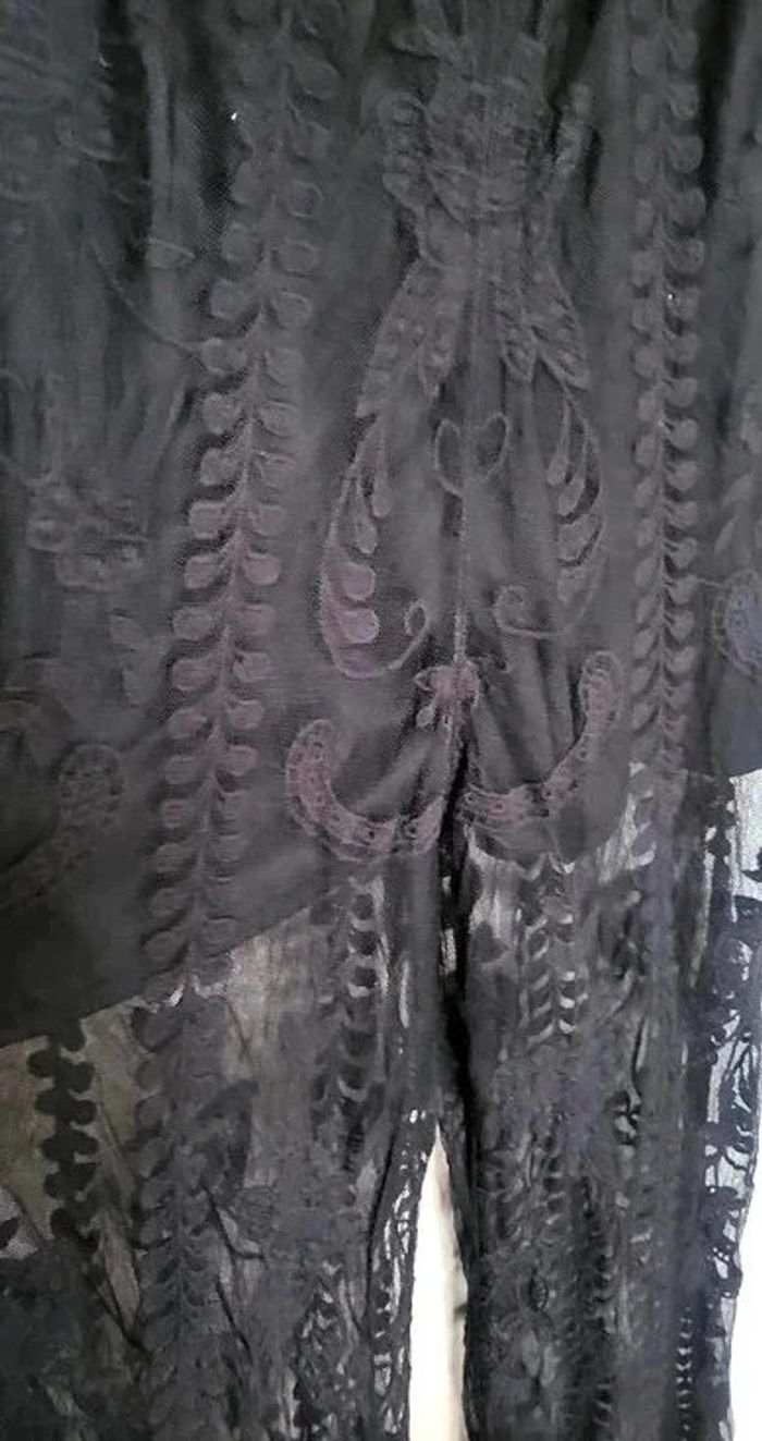 Magnifique combinaison dentelle brodée short intégré sexy chic pépite rare - photo numéro 8