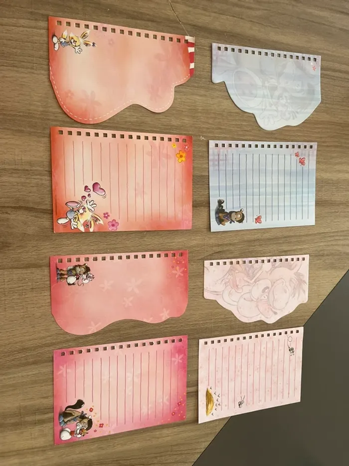 Lot de 28 feuilles carnet spirale diddl