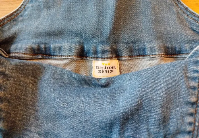 Salopette bleue denim 23M (86cm) Tao - photo numéro 4