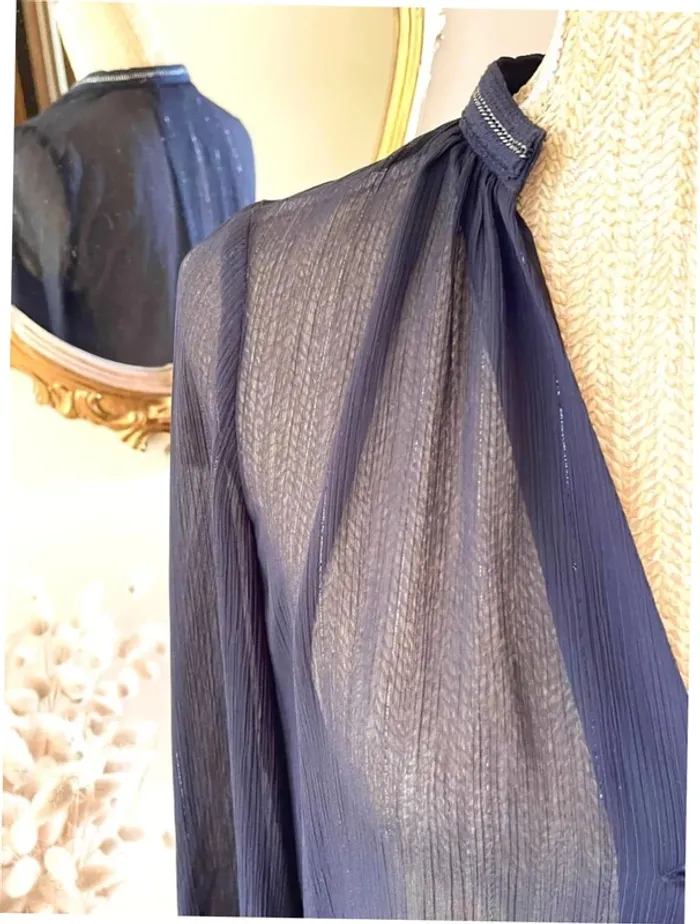 Sublime blouse chemise manche longue noir fluide Zara taille XS - photo numéro 11