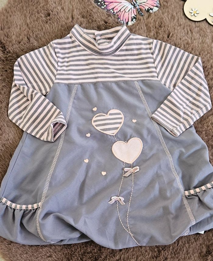 Lot de 2 robes pull 18 mois fille - photo numéro 2