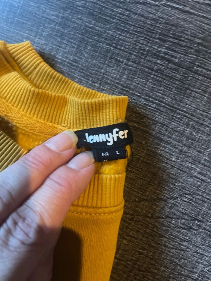 Sweat, Jennyfer, taille L couleur moutarde - photo numéro 4