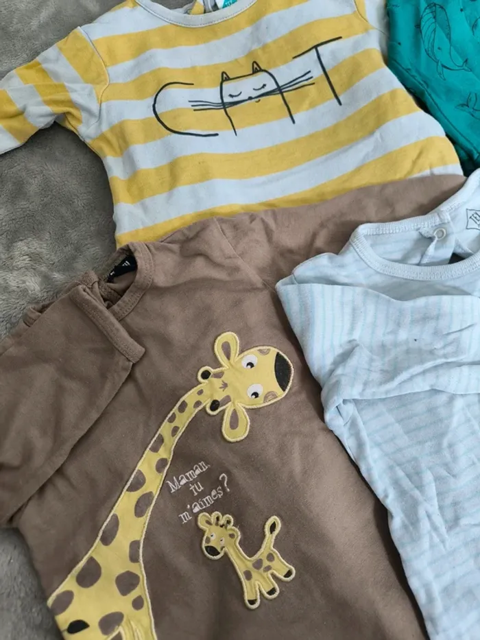 Lot pyjamas fins 9 mois - photo numéro 2