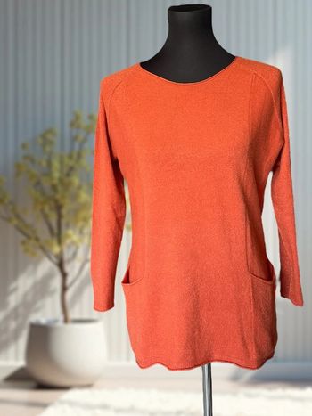 Pull tunique brique/terracotta Linea Cinque taille S