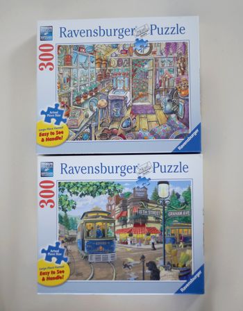 Lot de 2 puzzles 300 pièces XXL Ravensburger (larges pièces)