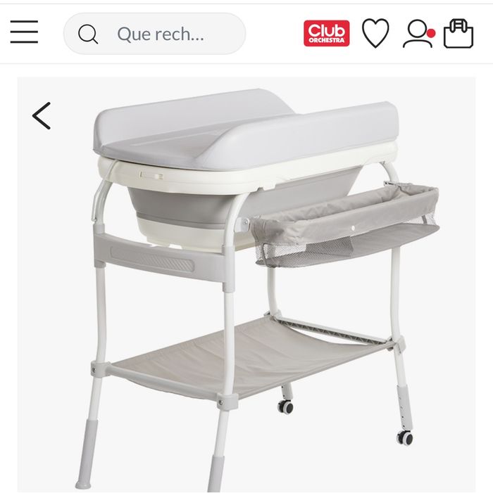 Baignoire table à langer