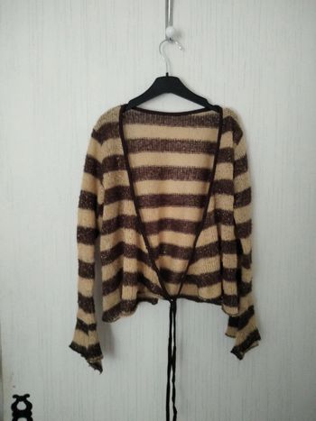 gilet marron beige 6 ans
