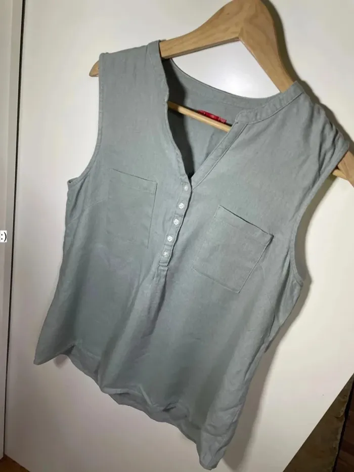 Blouse sans manches en coton taille 42 / Tissaia - photo numéro 2