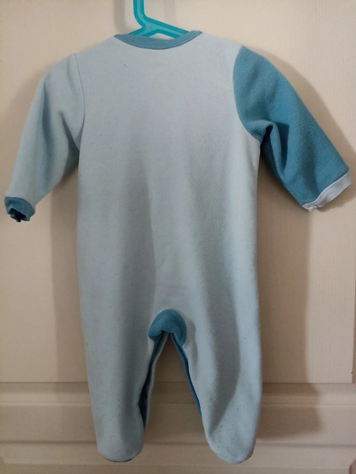 Sur-pyjama polaire bleu 9m quasi-neuf - photo numéro 3