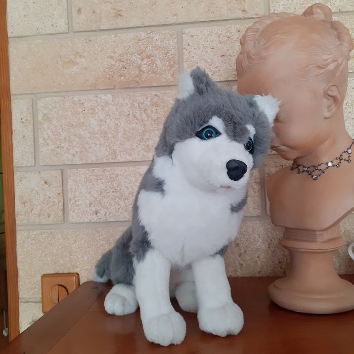 Peluche Husky *31 cm - photo numéro 4