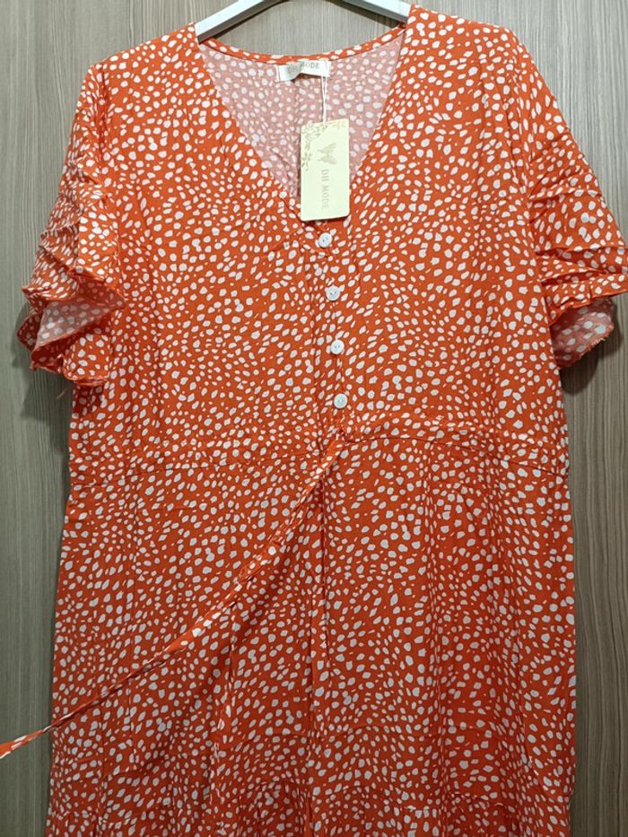 Longue Robe été corail - photo numéro 5
