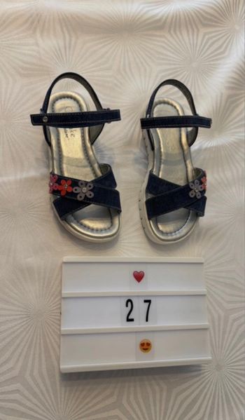 Sandales fille effet jean pointure 27