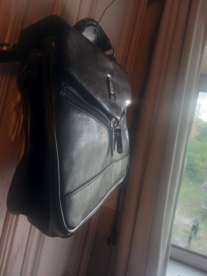 Sac à main noir simili cuir Phoenix - photo numéro 6