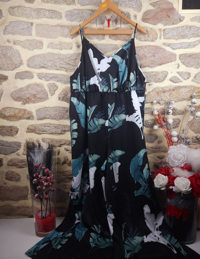 Combinaison ample tropical noir et multicolore Femme taille 54 marque Asos 💎