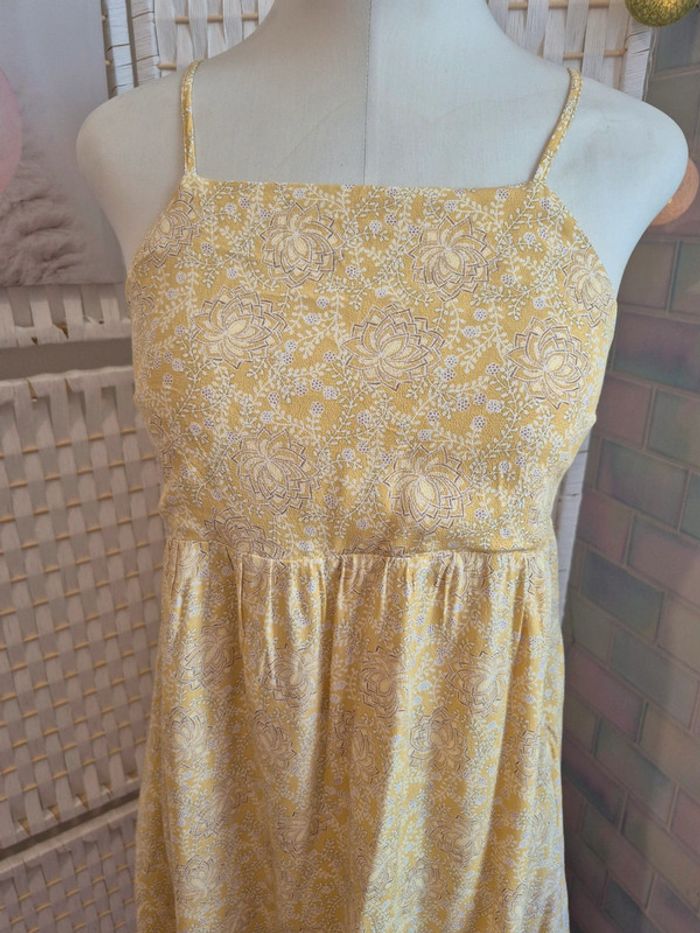 💕Jolie Robe d'été jaune à motif BZB - Bretelles fines - femme TS/ 36 💕 - photo numéro 5