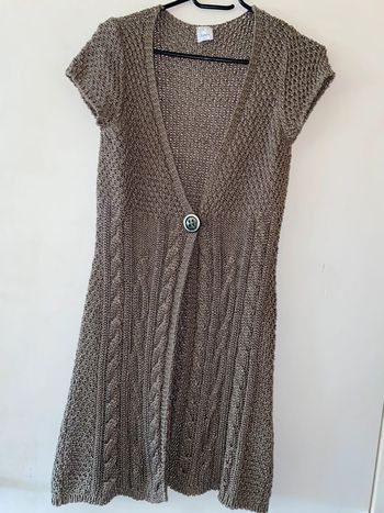Gilet long manches courtes