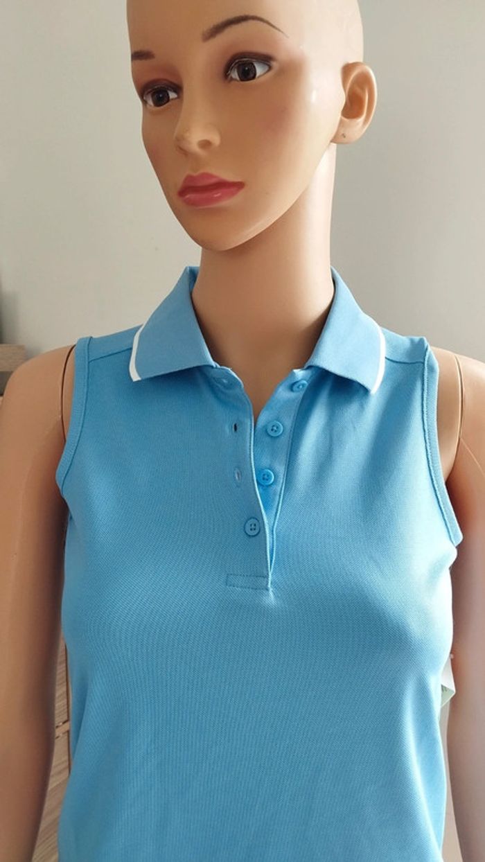 Polo bleu femme taille xxs - photo numéro 3