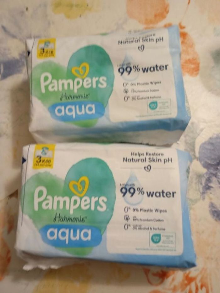 Lot lingettes harmonie aqua pampers