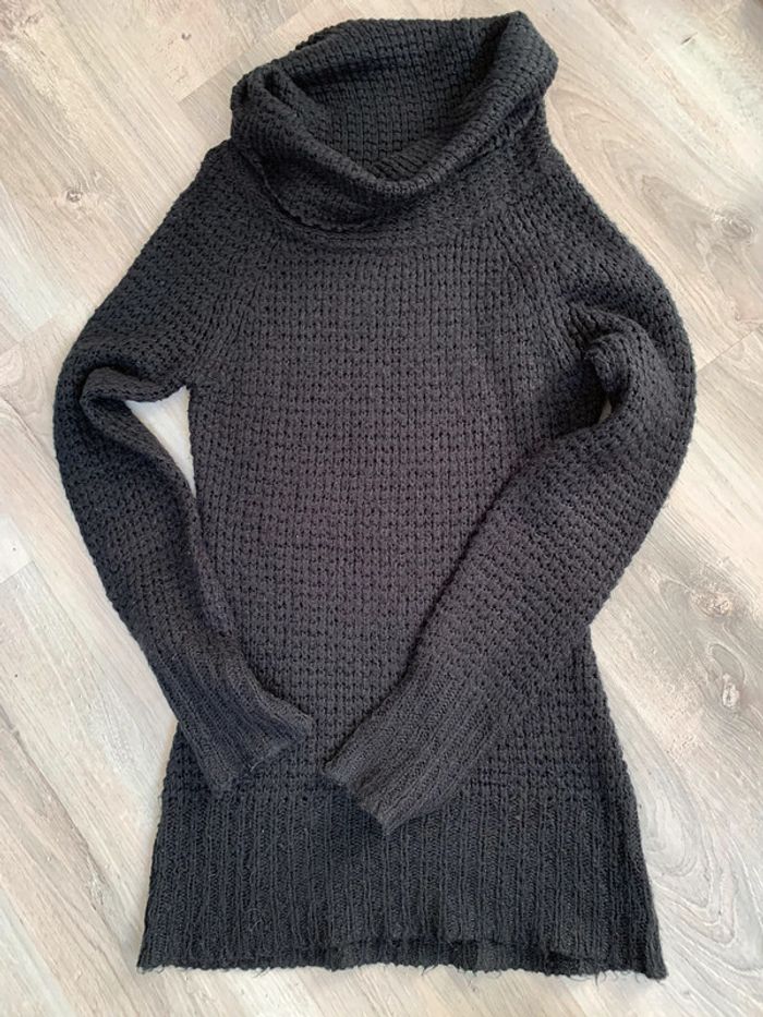 Robe pull col roulé