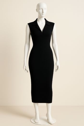 Élégante robe noire moulante – chic et intemporelle