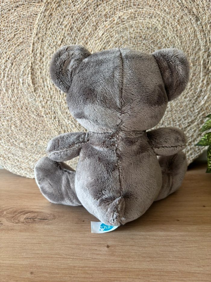Doudou ours marron blanc noeud papillon bleu dbd remond neuf - photo numéro 3