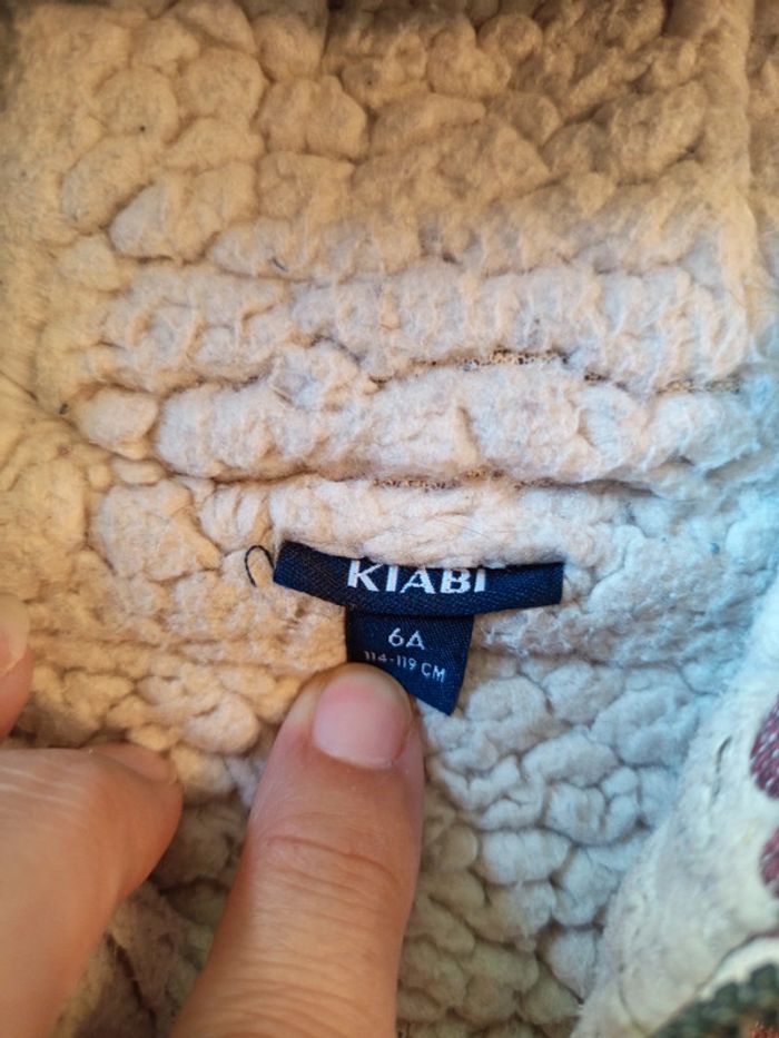 Sweat doublé sherpa zippé à capuche Kiabi en 6 ans - photo numéro 3