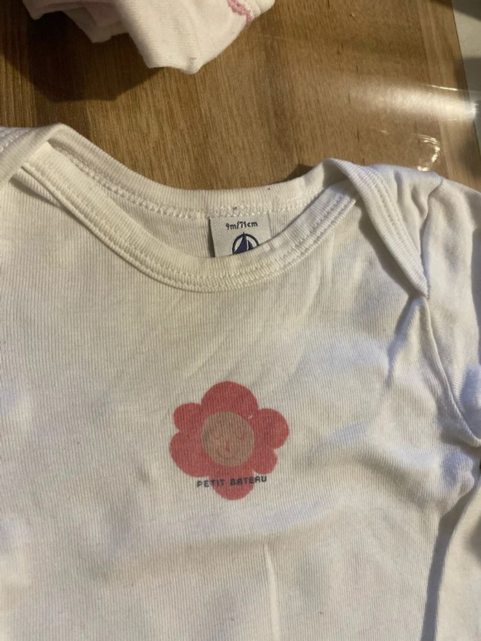 Lot de 6 body ML petit bateau fille 9 mois - photo numéro 3