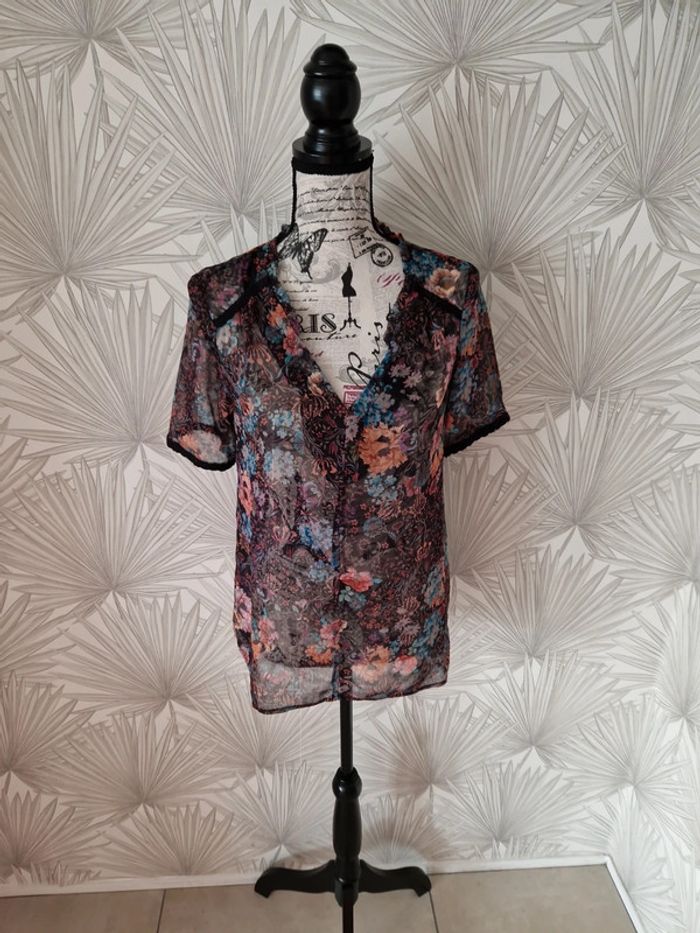 Jolie blouse manches courtes transparente Morgan taille 36