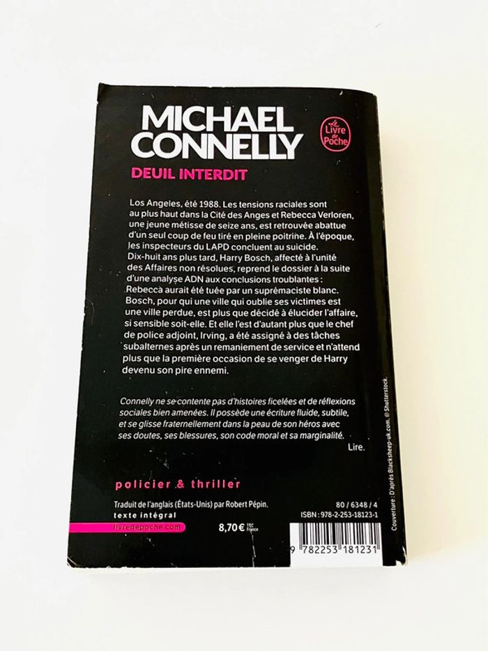 Roman policier Deuil interdit Michael Connelly - Ed. Calmann-Lévy - photo numéro 2