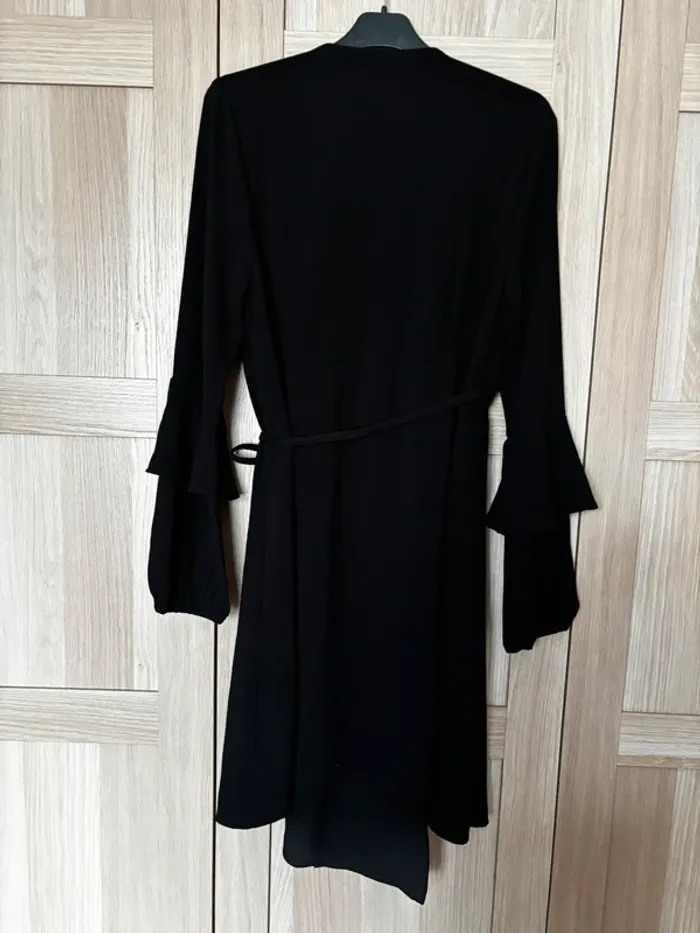 Robe portefeuille de grossesse noire perles Premaman t.xl - photo numéro 5