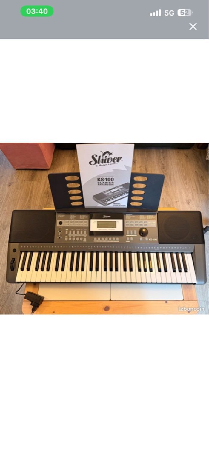 Clavier arrangeur 61 touches Noir Shiver NEUF avec Facture - photo numéro 1