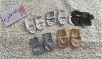 Lot de 4 paires de moufles naissance