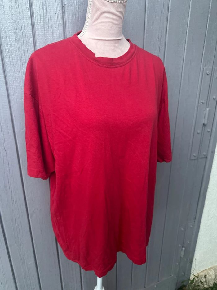 T-shirt manches courtes été rouge basic 42/XL - photo numéro 2