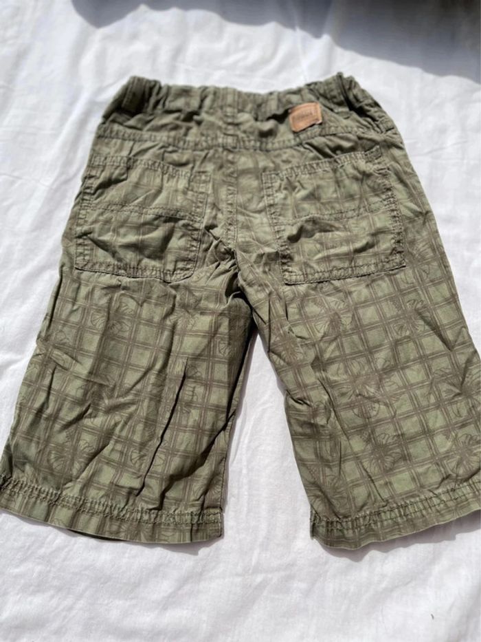 Bermuda kaki à carreau taille 5 ans 110cm - photo numéro 2