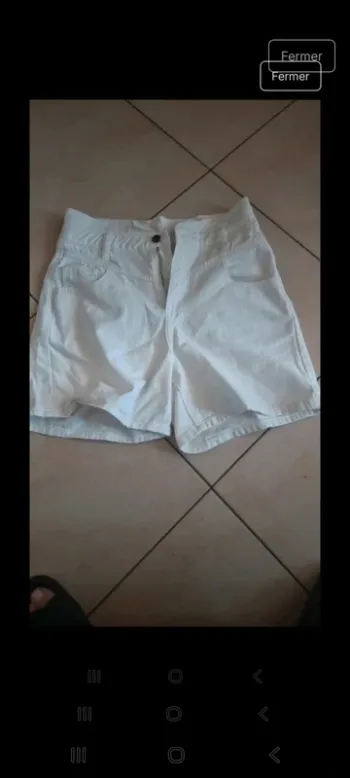 Short jeans femme