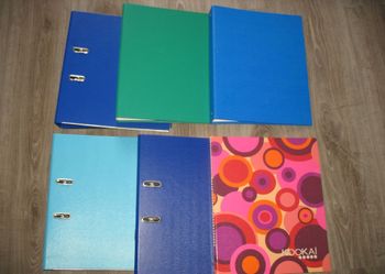LOT DE 5 GRANDS CLASSEURS - DOS 4,5 cm - NEUF - n°04