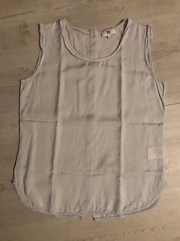 AB4- Blouse sans manches gris perle « noa noa » T S (36-38) portée 2-3 fois - photo numéro 3