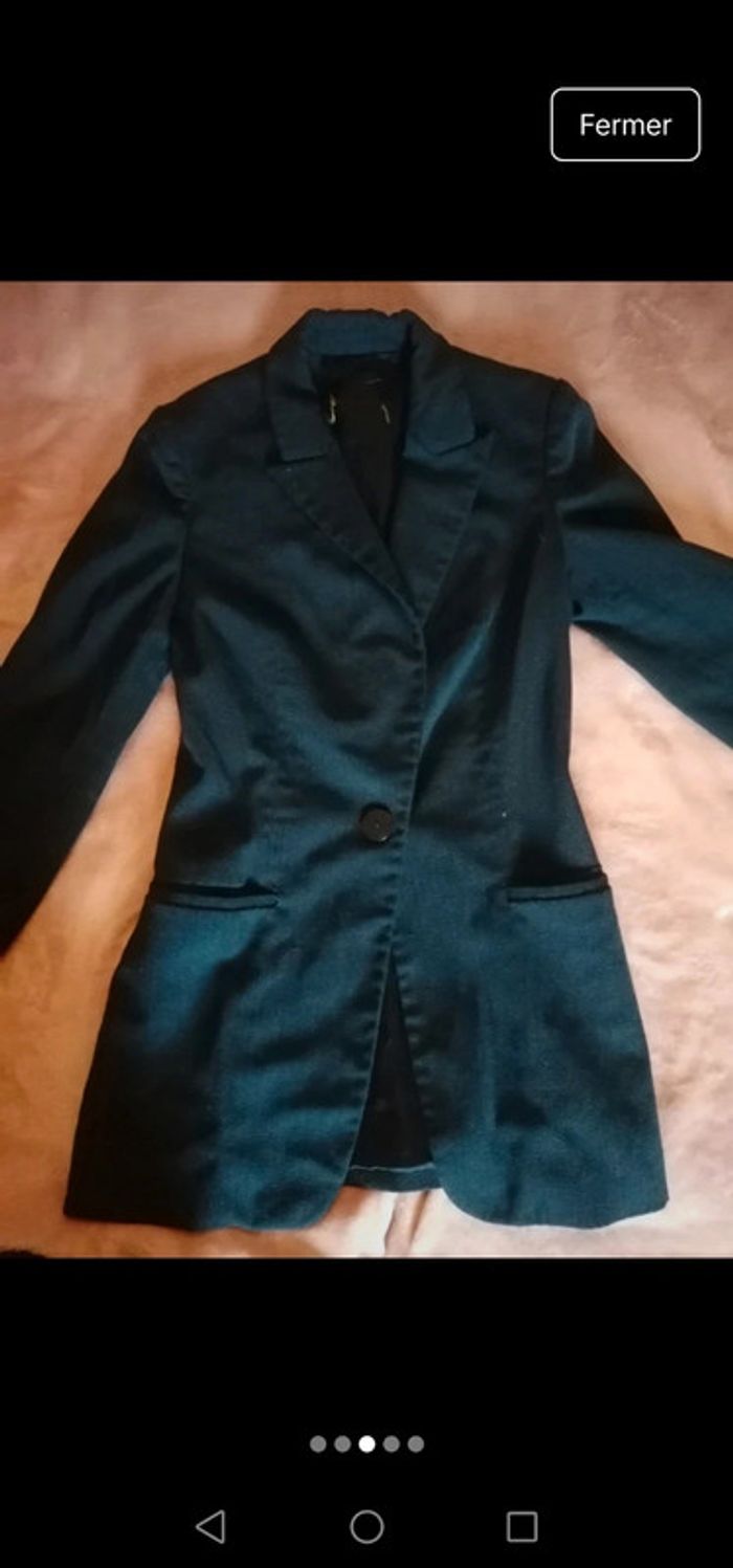 Tailleur blazer vintage bleu foncé - photo numéro 3