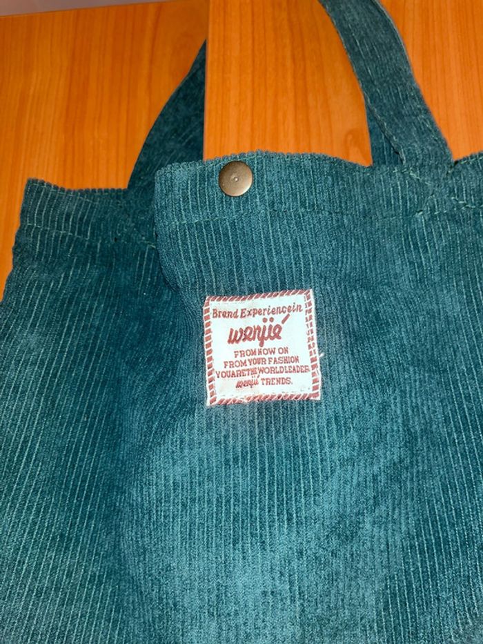 Sac à mains en velours vert foncé (petit) - photo numéro 3