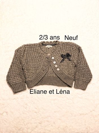 Gilet neuf Eliane et Léna Maille 3a