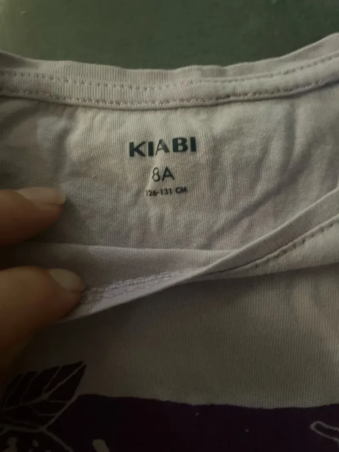 Teeshirt manches courtes Kiabi Lila - photo numéro 3