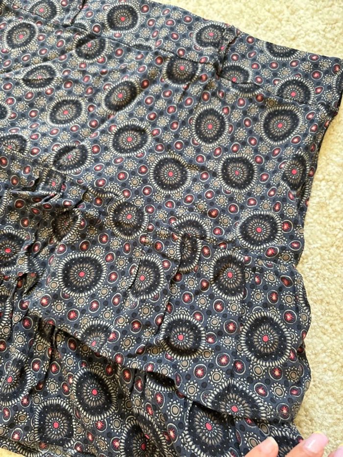 Jupe bleu marine à volants et motifs naf naf taille 34 - photo numéro 2