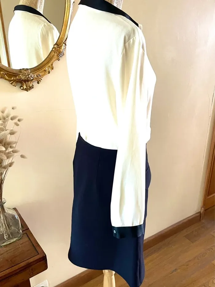 Sublime chemise blouse chic neuve Zara blanc écru et passementerie bordure  noir - photo numéro 17