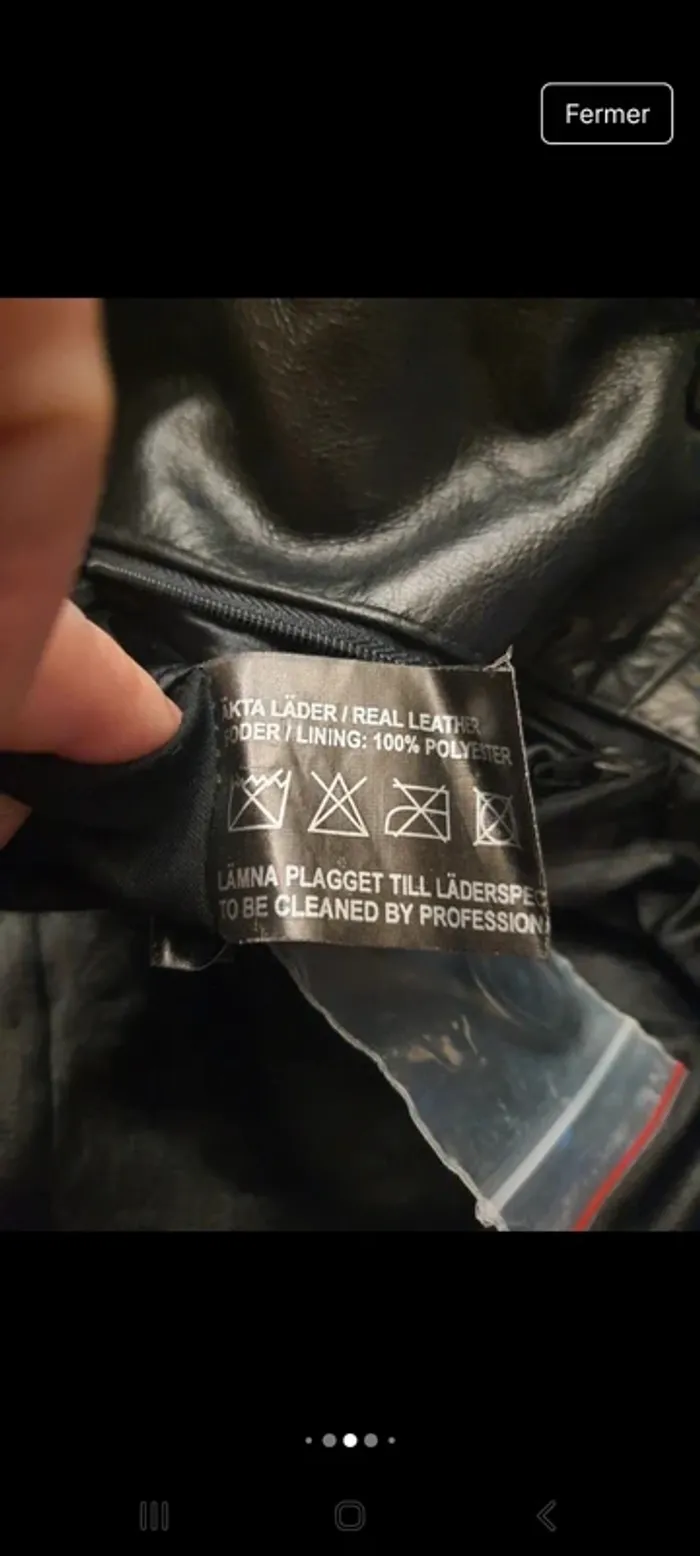 Blazer noir en cuir vintage Splendido taille 40 - photo numéro 15