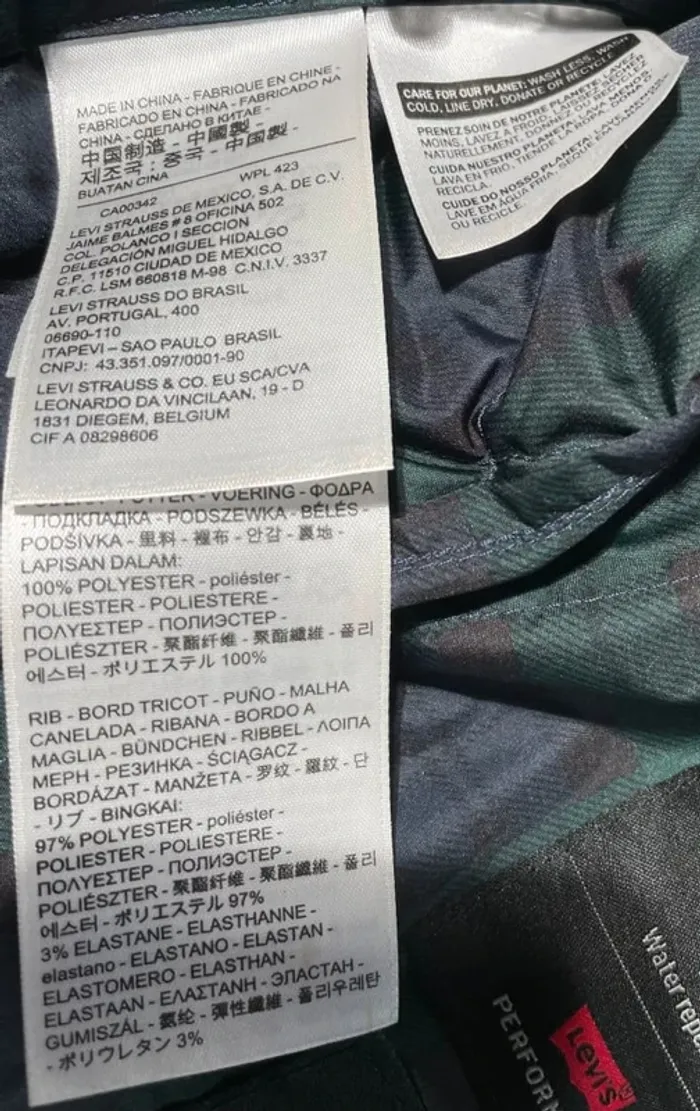 Levi's blue puffer jacket womens S - photo numéro 7