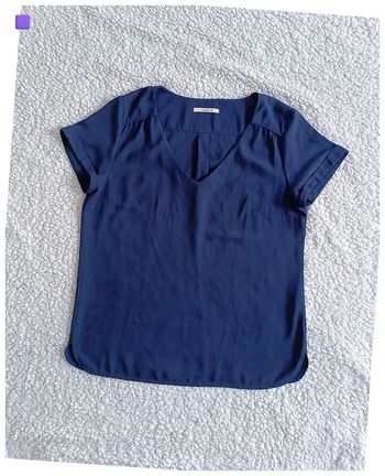 Blouse bleu marine fluide (Camaïeu) marin mignon cute